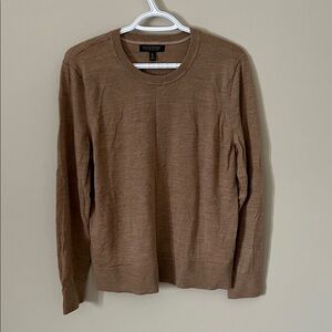 Banana Republic 100% Merino Wool Chestnut Brown Crewneck Casual Sweater Size XL